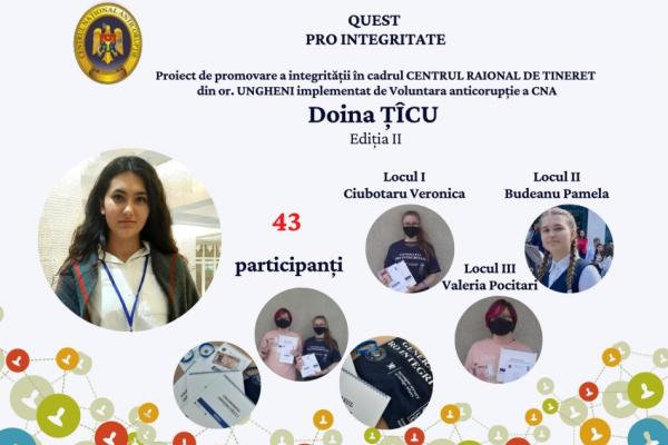 Felicitări pentru premianții QUESTULUI PRO-INTEGRITATE Ediția a II-a