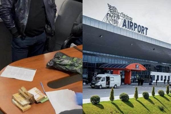 A cincea persoană, complice în dosarul mitei de 40.000 de euro, reținută de CNA și procurori la Aeroportul Internațional Chișinău