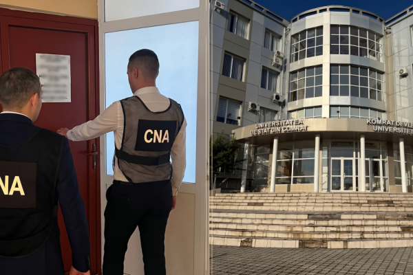 Doi decani ai Universității de Stat din Comrat, reținuți de CNA într-o cauză penală de corupție. Rectorul instituției este cercetat în stare de libertate