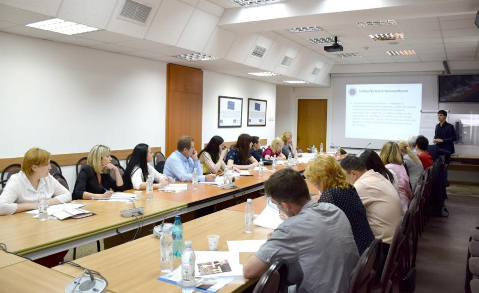  În perioada 28-31 mai 2018 este preconizată desfăşurarea a 12 instruiri anticorupţie