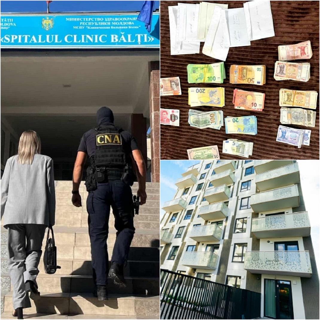 Sinteza CNA: Șeful spitalului din Bălți, plasat în arest preventiv, condamnări și sechestre aplicate pe bunuri infracționale în sumă de peste 10 mln. de lei