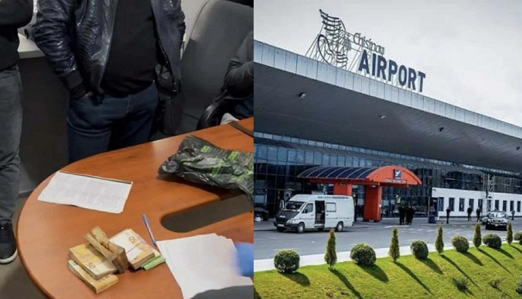 A cincea persoană, complice în dosarul mitei de 40.000 de euro, reținută de CNA și procurori la Aeroportul Internațional Chișinău