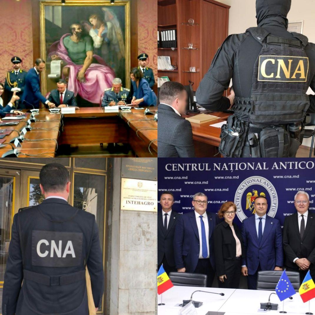 Sinteza CNA: Noi scheme de corupție descoperite, cooperare internațională fortificată cu Italia și bunuri sechestrate de 3 milioane de lei